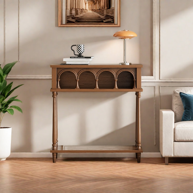 interanest Retro Minimalist Console Table | Wayfair - Retro Minimalist Console Table With Storage